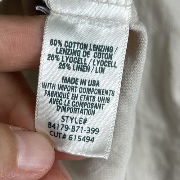 Bella Dahl Top Womens XS Ivory 2 Pocket Oversized Button Up Minimal Neutral NEW - Picture 5 of 13